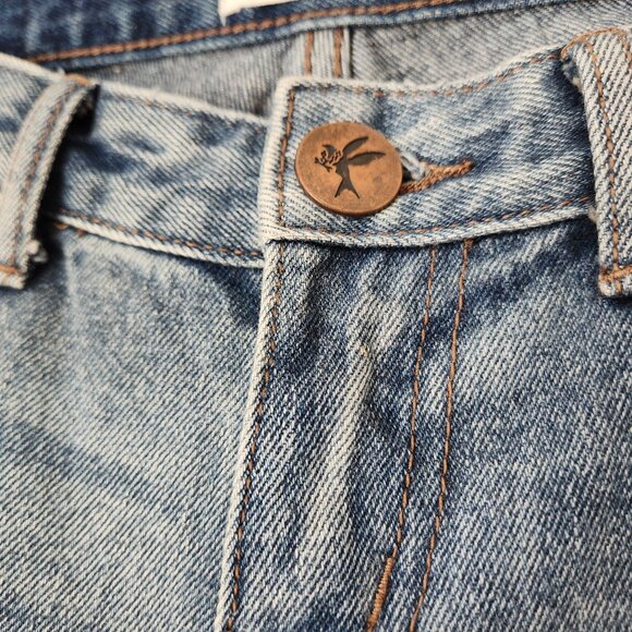 One x One Teaspoon Freebird Distressed Painted Rigid Skinny Jeans Ankle-Zip - Picture 8 of 13